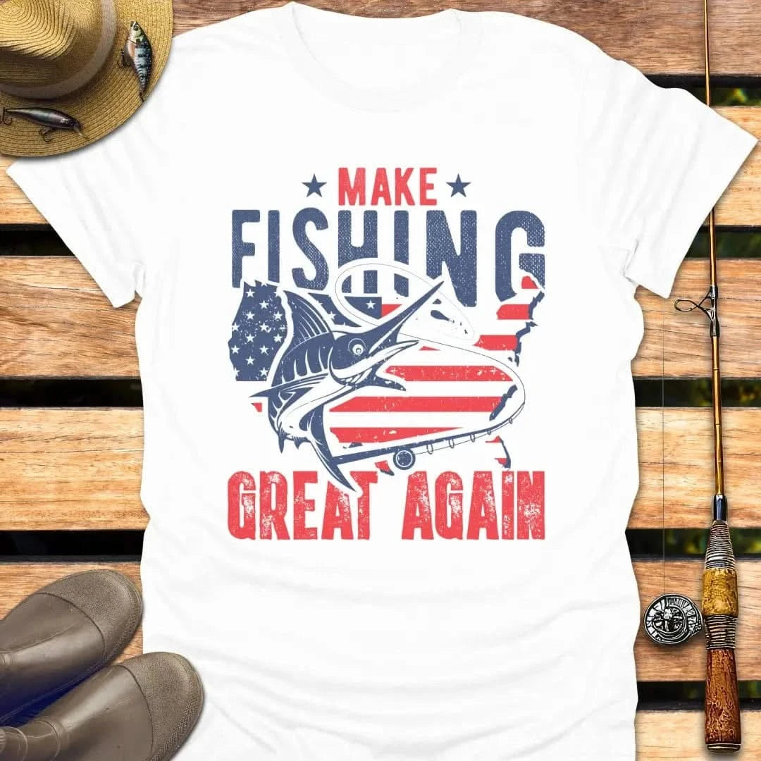 MAKE FISHING GREAT AGAIN T-Shirt FISHING T-Shirt White / S