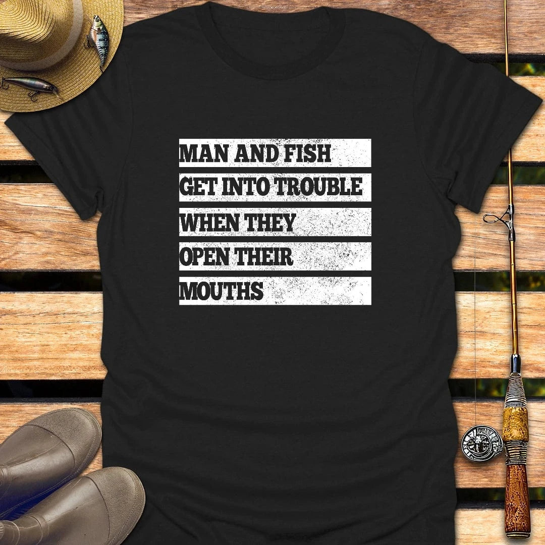 MAN & FISH T-Shirt FISHING T-Shirt Black / S