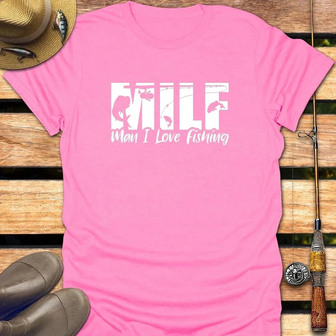 MAN I LOVE FISHING T-Shirt FISHING T-Shirt Azalea / S