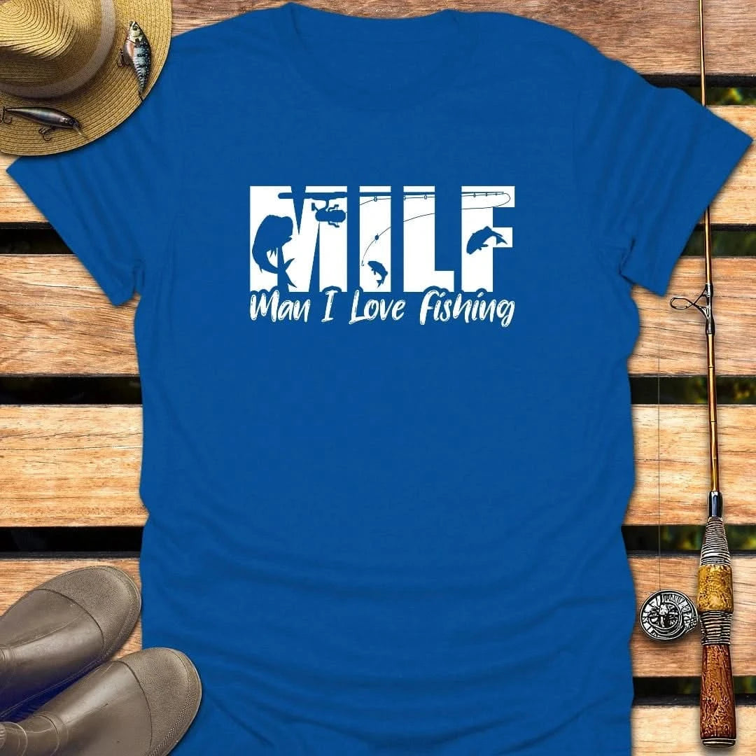 MAN I LOVE FISHING T-Shirt FISHING T-Shirt Royal / S