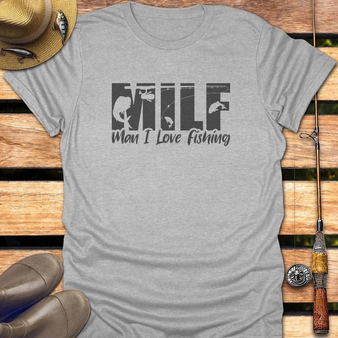MAN I LOVE FISHING T-Shirt FISHING T-Shirt Sport Grey / S