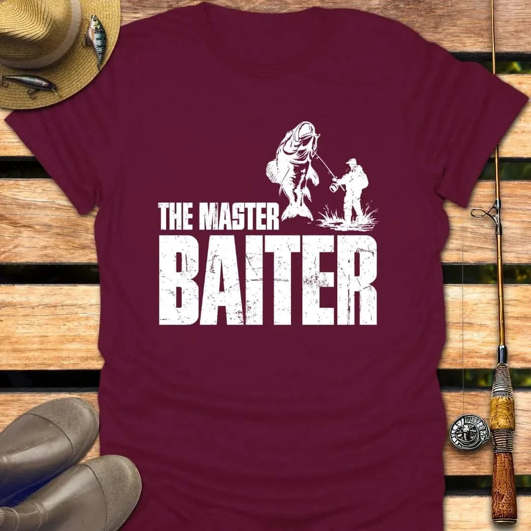 MASTER BAITER T-Shirt FISHING T-Shirt Maroon / S