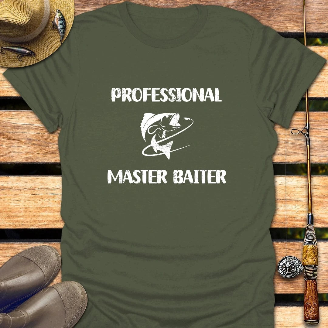 MASTER BAITER T-Shirt FISHING T-Shirt Military Green / S