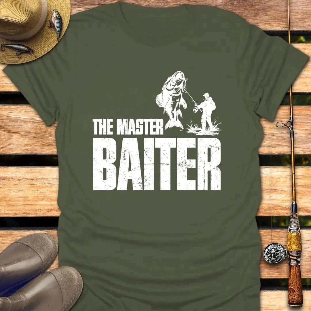 MASTER BAITER T-Shirt FISHING T-Shirt Military Green / S