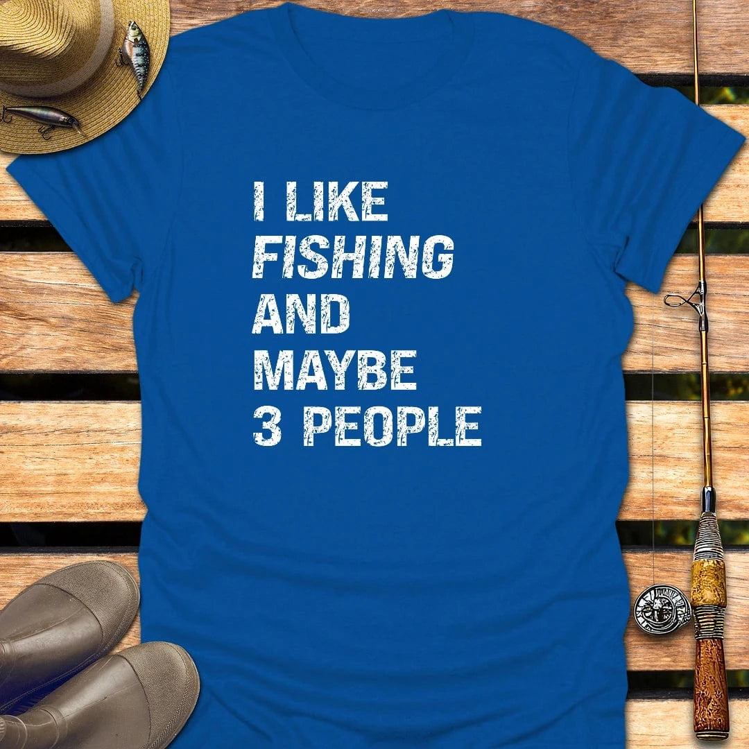 MAYBE 3 PEOPLE T-Shirt FISHING T-Shirt Royal / S