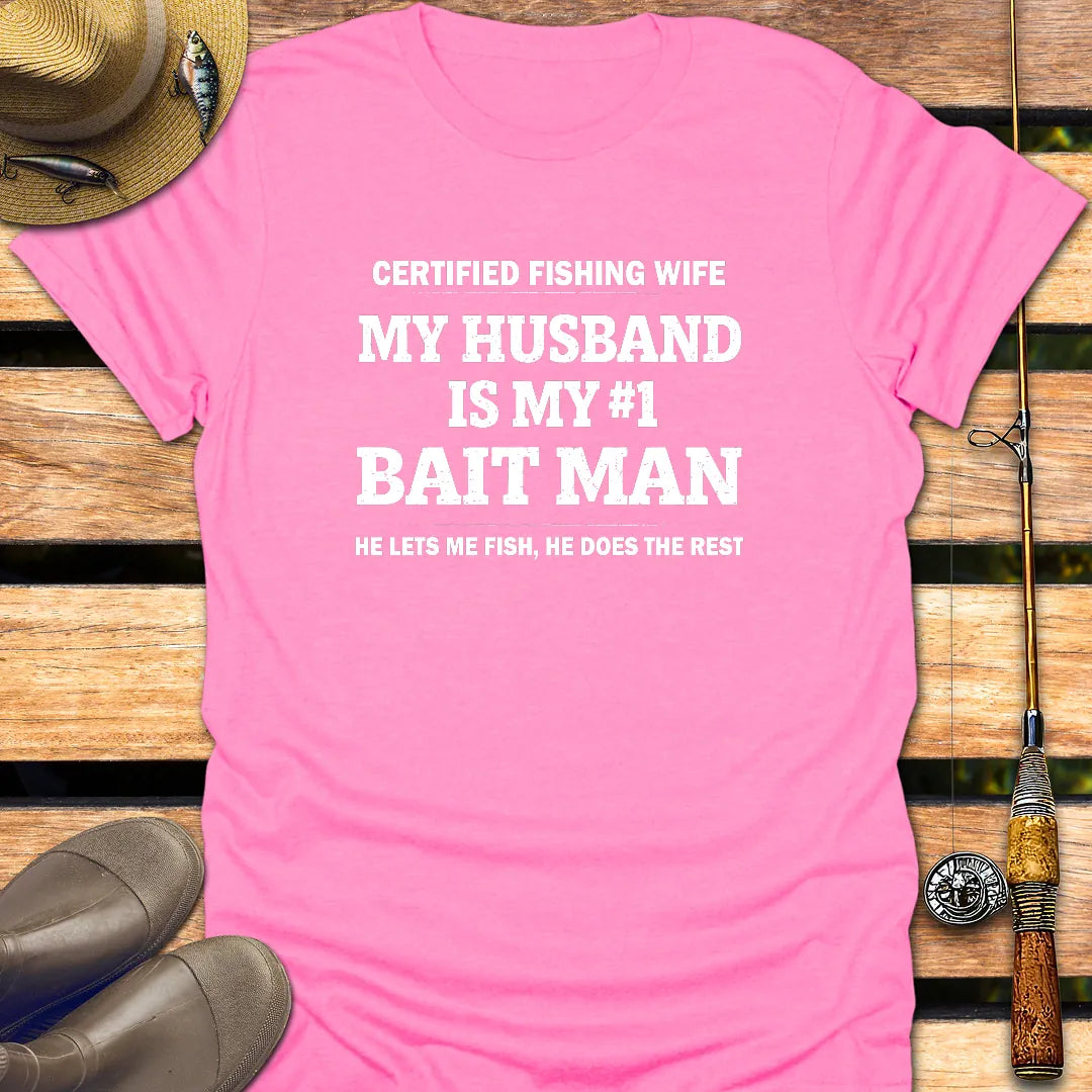 MY #1 HUSBAND T-Shirt FISHING T-Shirt Azalea / S
