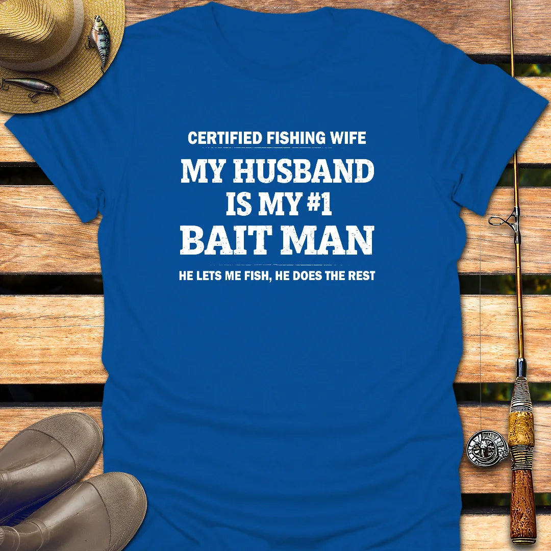 MY #1 HUSBAND T-Shirt FISHING T-Shirt Royal / S