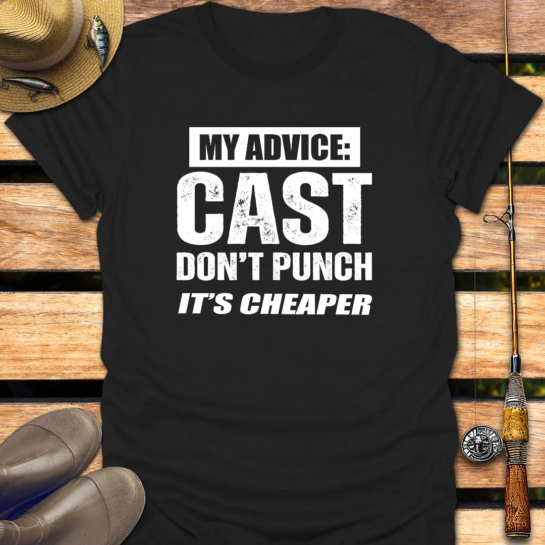 MY ADVICE T-Shirt FISHING T-Shirt Black / S