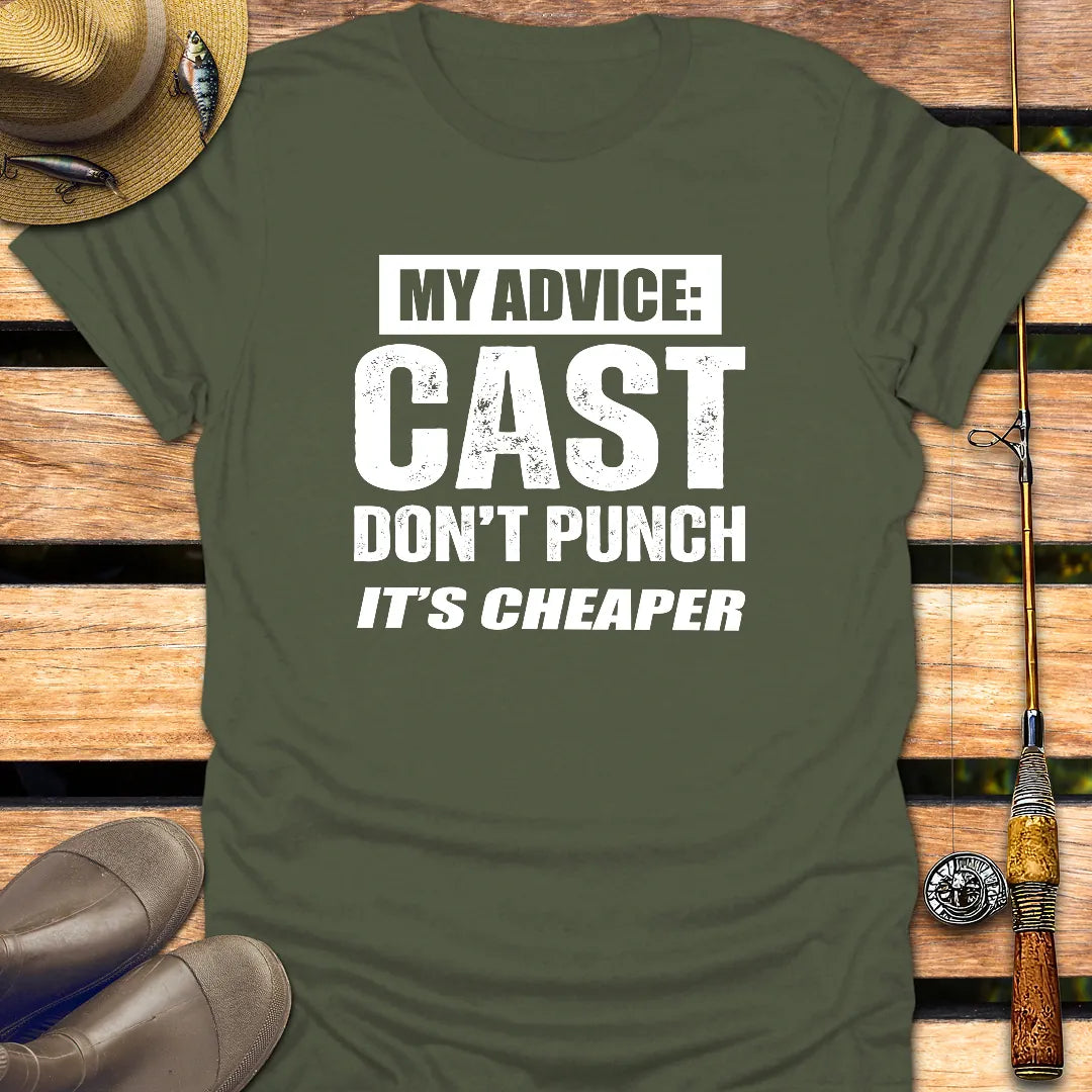 MY ADVICE T-Shirt FISHING T-Shirt Military Green / S