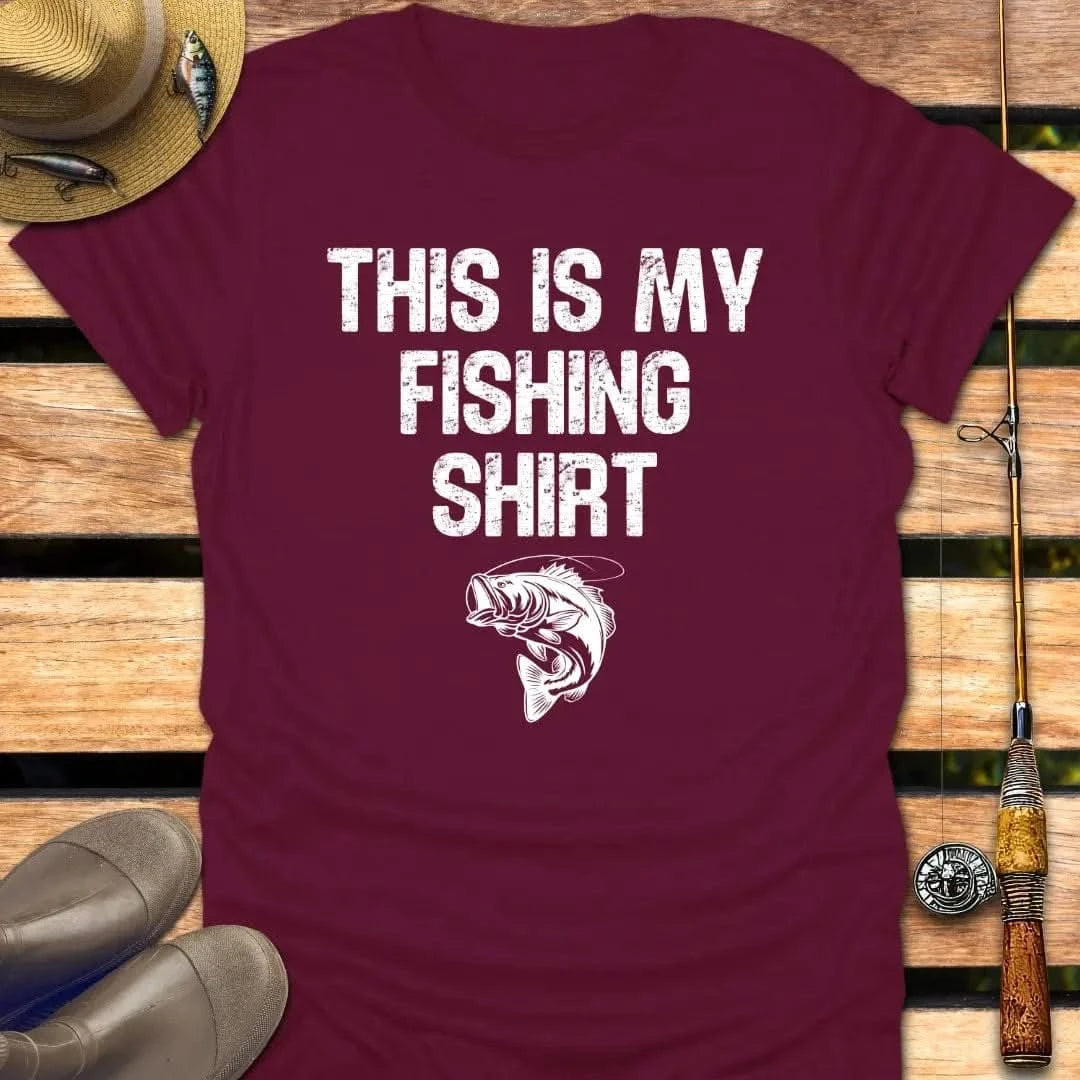 MY FISHING T-Shirt FISHING T-Shirt Maroon / S