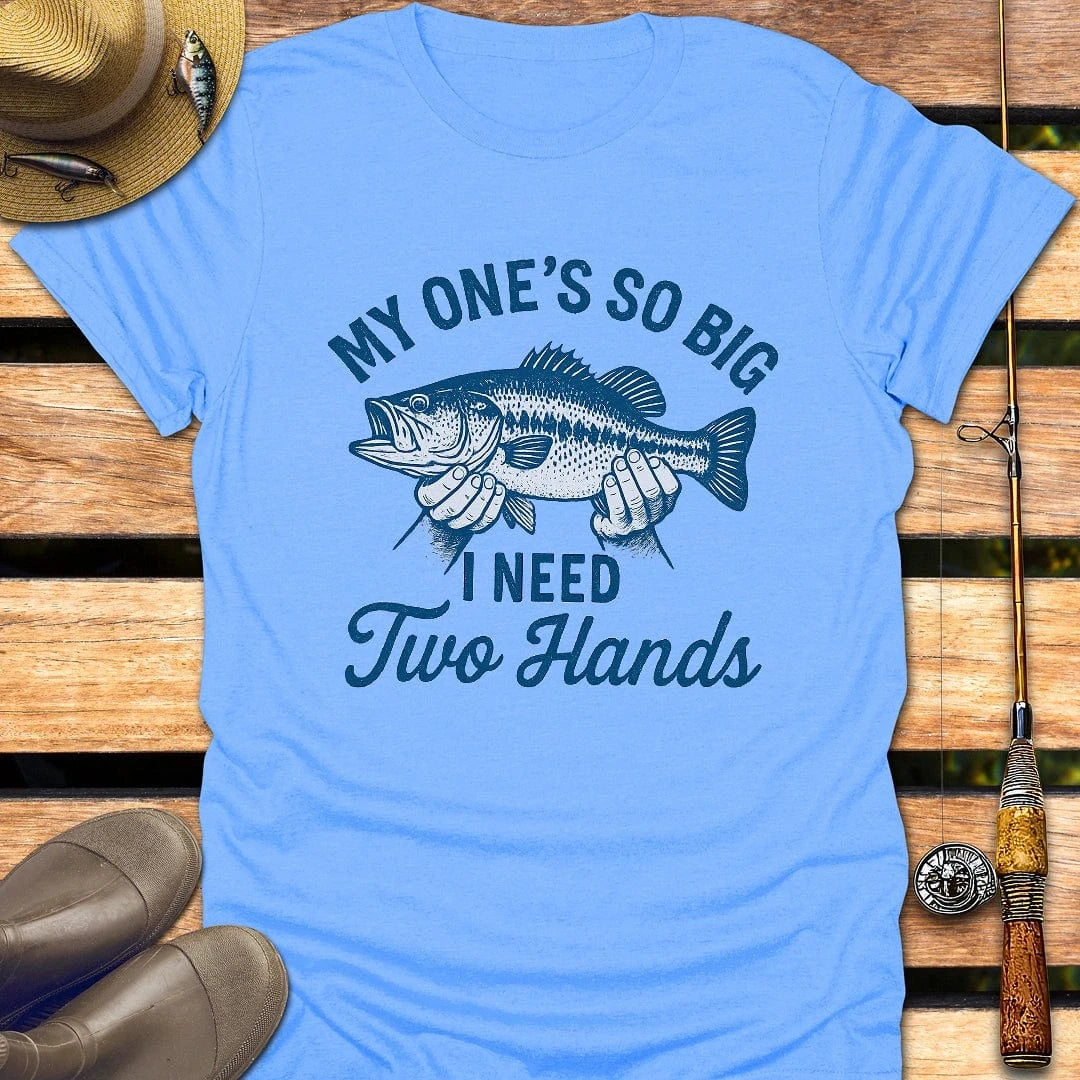 MY ONES SO BIG T-Shirt FISHING T-Shirt Carolina Blue / S