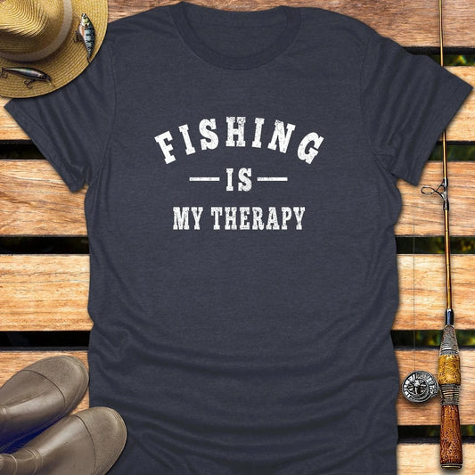 MY THERAPY T-Shirt FISHING T-Shirt Heather Navy / S