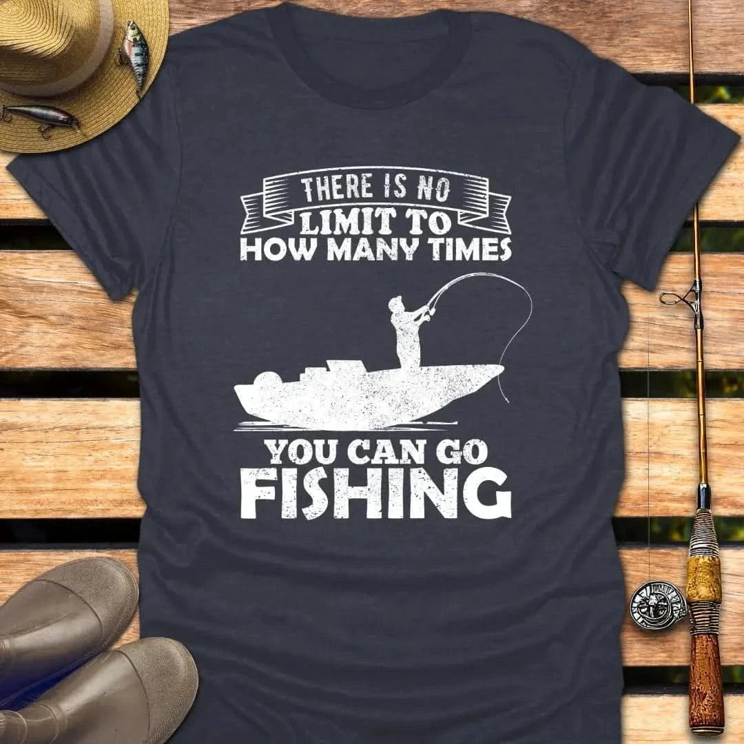 NO LIMIT FISHING T-Shirt FISHING T-Shirt Heather Navy / S