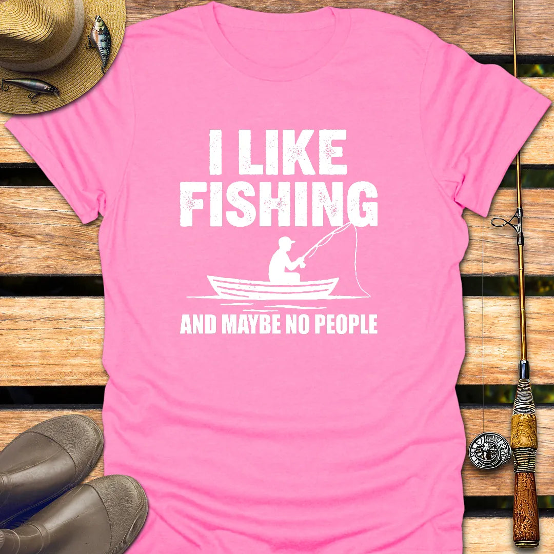 NO PEOPLE T-Shirt FISHING T-Shirt Azalea / S