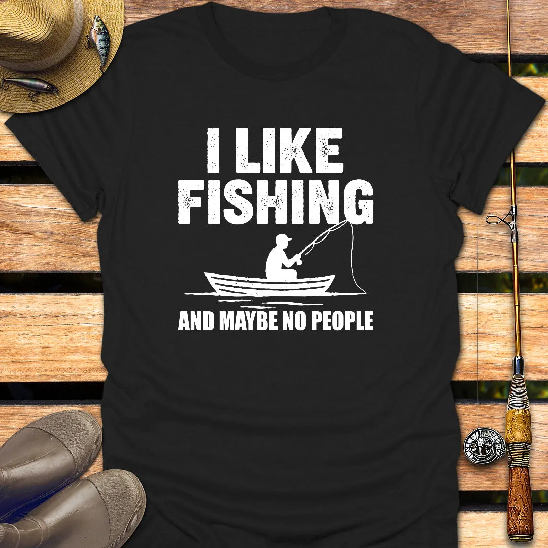 NO PEOPLE T-Shirt FISHING T-Shirt Black / S