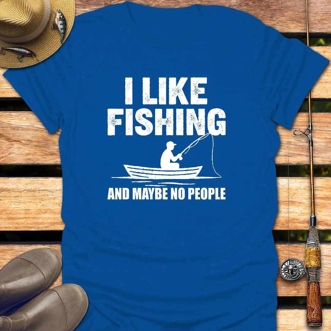 NO PEOPLE T-Shirt FISHING T-Shirt Royal / S