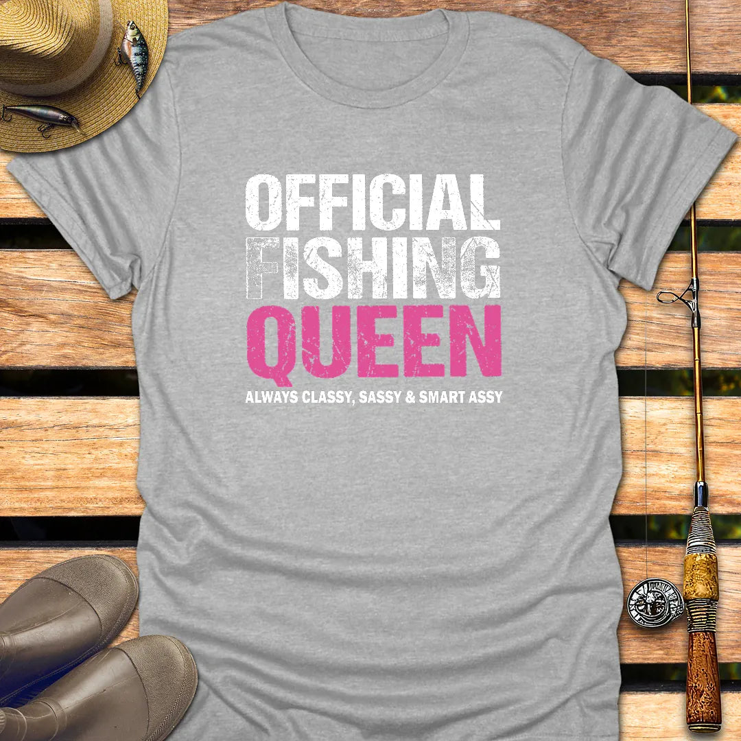 OFFICIAL FISHING QUEEN T-Shirt FISHING T-Shirt Sport Grey / S