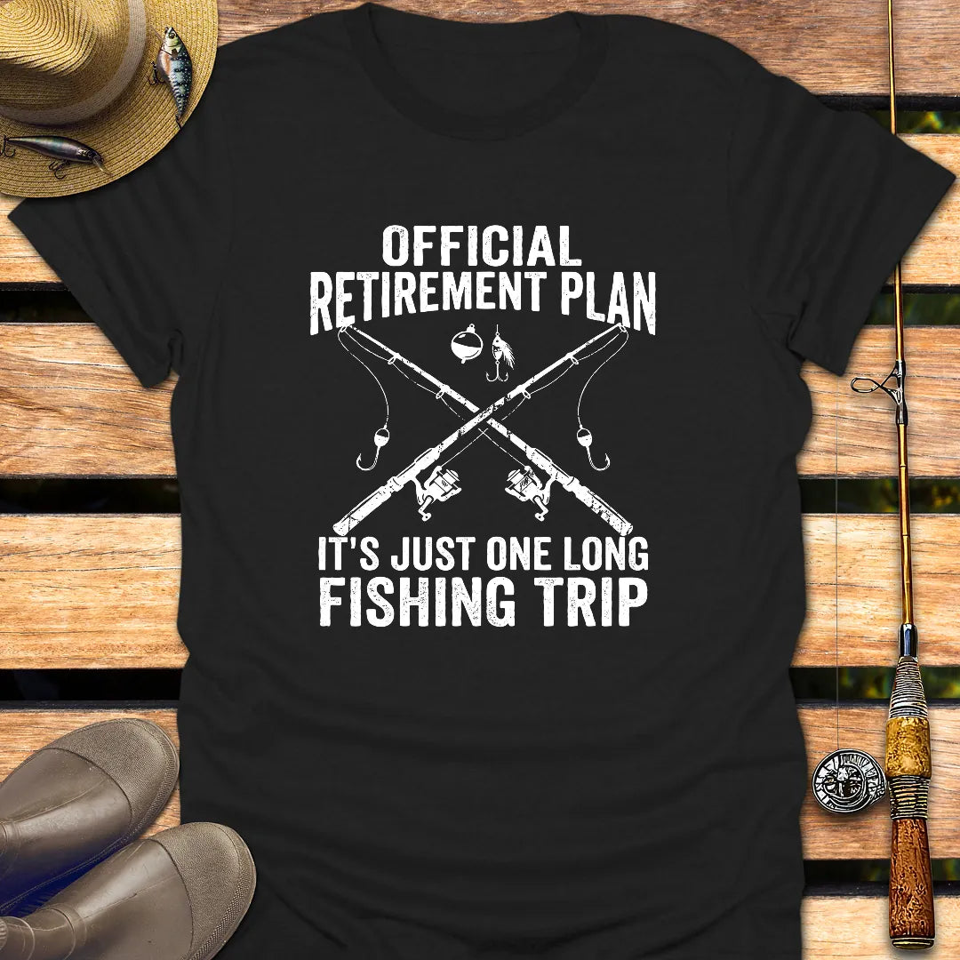 OFFICIAL RETIREMENT PLAN T-Shirt FISHING T-Shirt Black / S