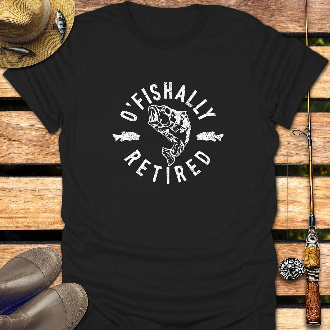 OFISHALLY RETIRED T-Shirt FISHING T-Shirt Black / S