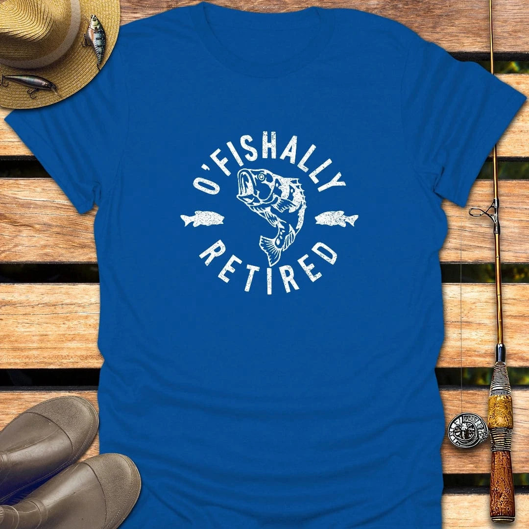 OFISHALLY RETIRED T-Shirt FISHING T-Shirt Royal / S