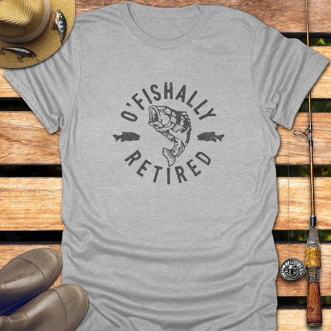 OFISHALLY RETIRED T-Shirt FISHING T-Shirt Sport Grey / S