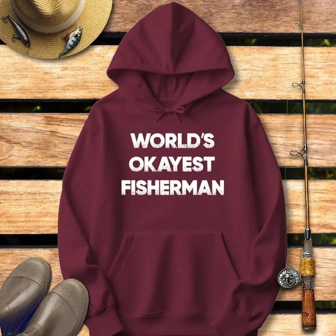 OKAYEST FISHERMAN Hoodie FISHING Hoodie Maroon / S