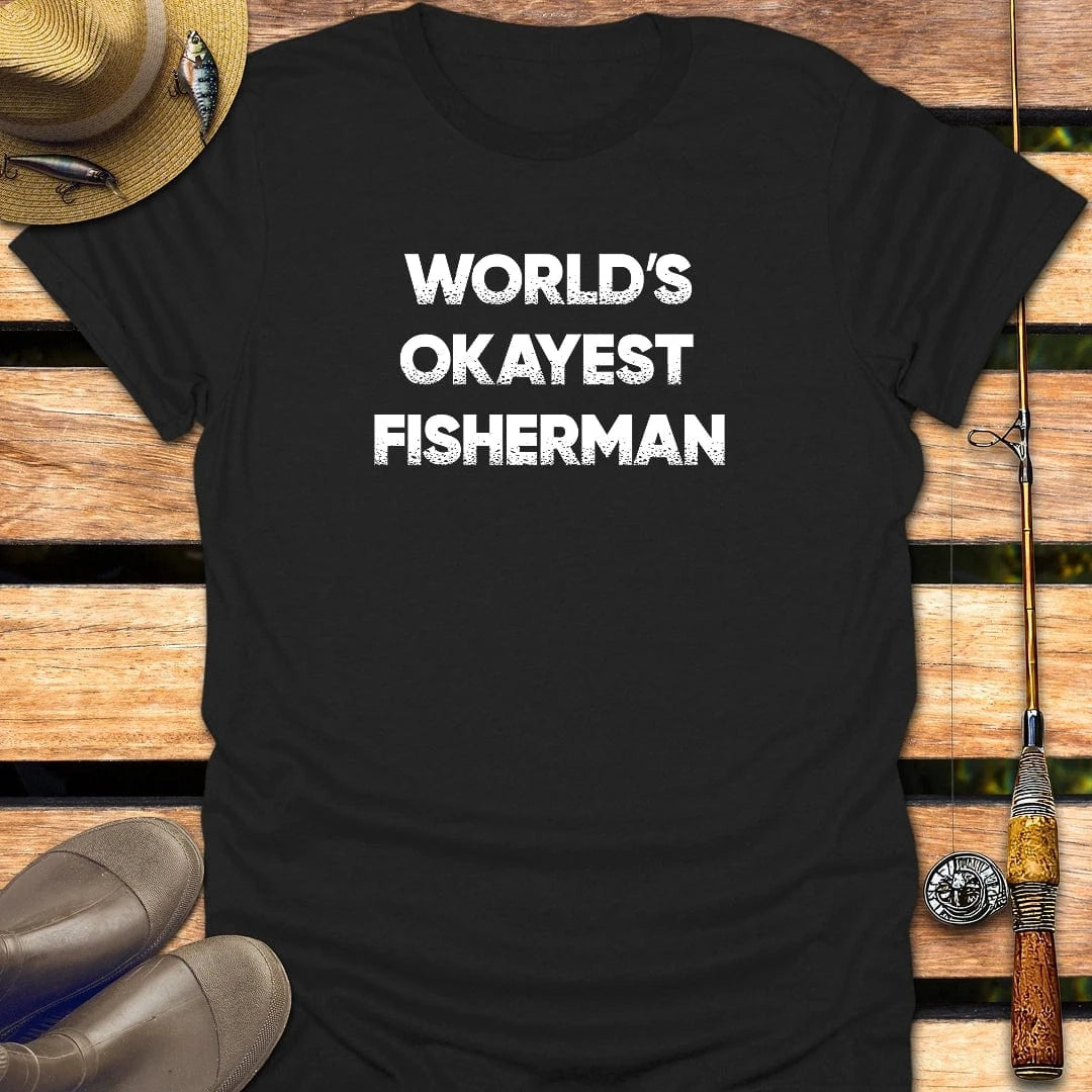 OKAYEST FISHERMAN T-Shirt FISHING T-Shirt Black / S