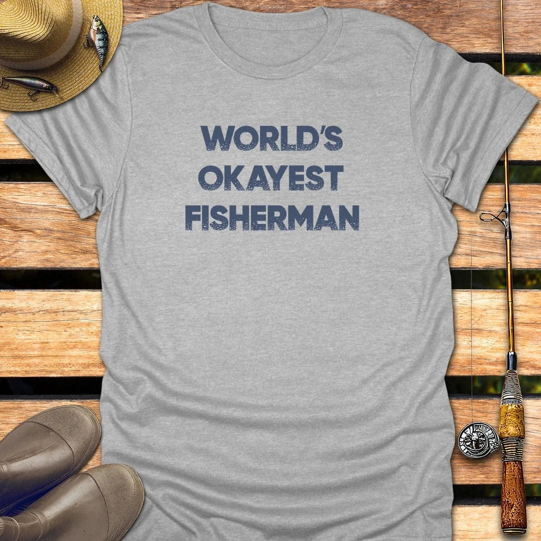 OKAYEST FISHERMAN T-Shirt FISHING T-Shirt Sport Grey / S