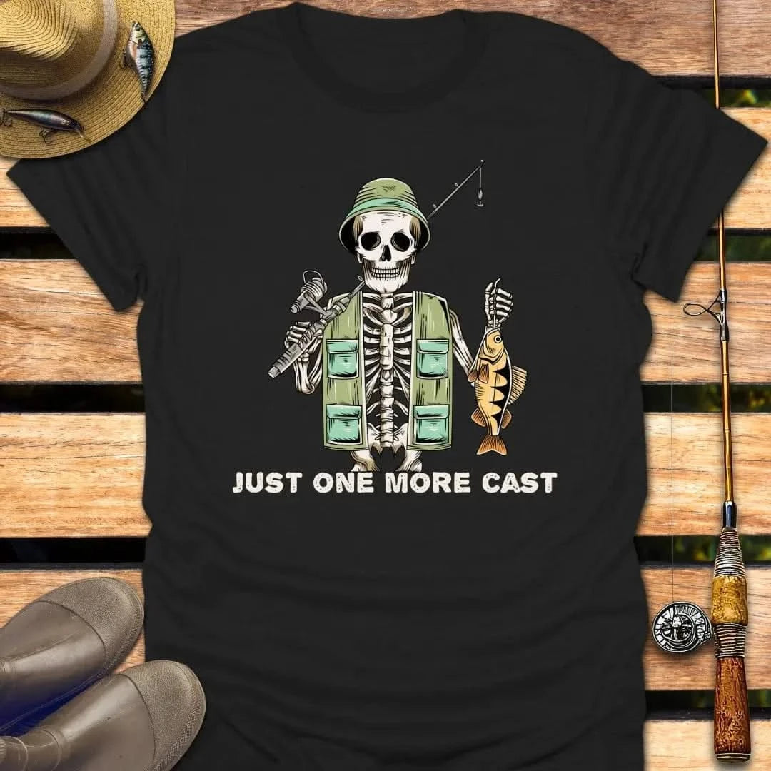 ONE MORE CAST T-Shirt FISHING T-Shirt Black / S