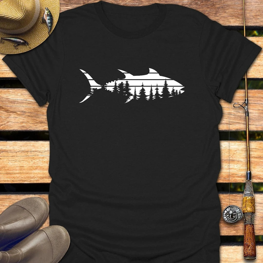 OUTDOOR TUNA T-Shirt FISHING T-Shirt Black / S