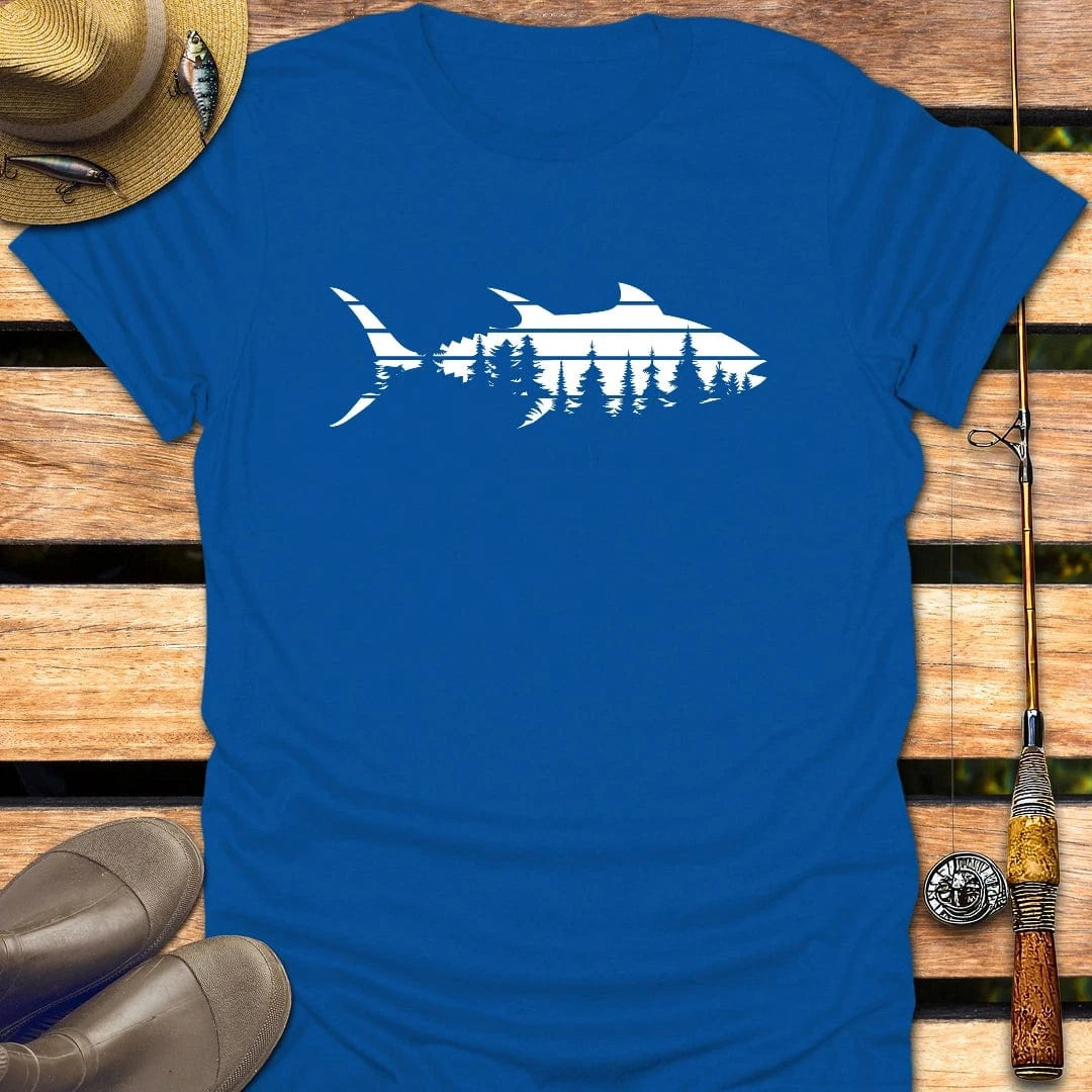 OUTDOOR TUNA T-Shirt FISHING T-Shirt Royal / S