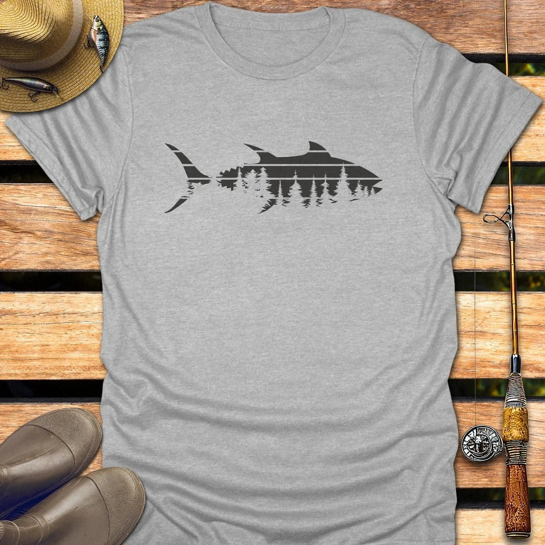 OUTDOOR TUNA T-Shirt FISHING T-Shirt Sport Grey / S