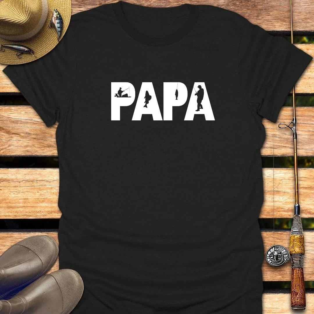 PAPA T-Shirt FISHING T-Shirt Black / S