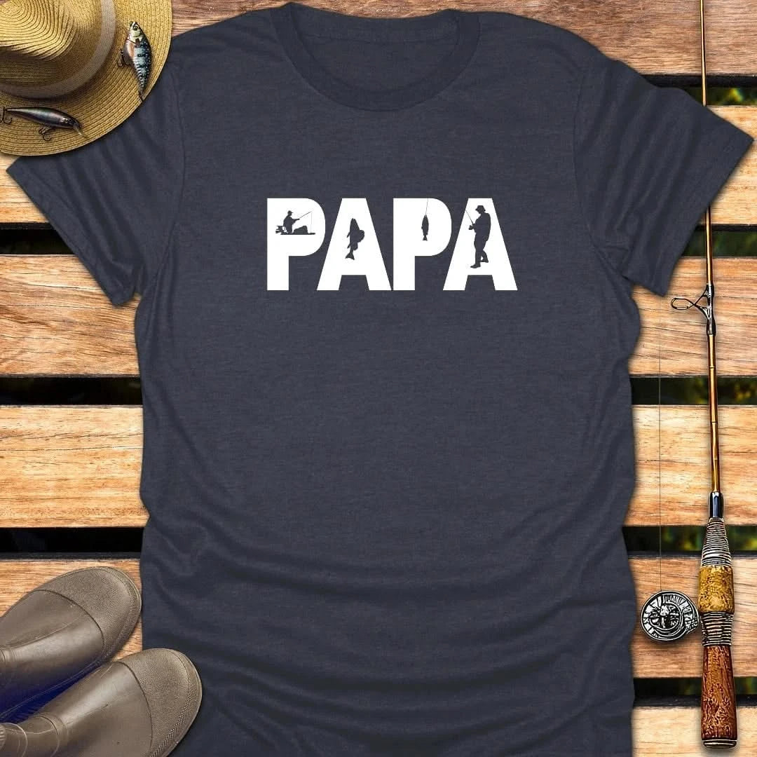 PAPA T-Shirt FISHING T-Shirt Heather Navy / S