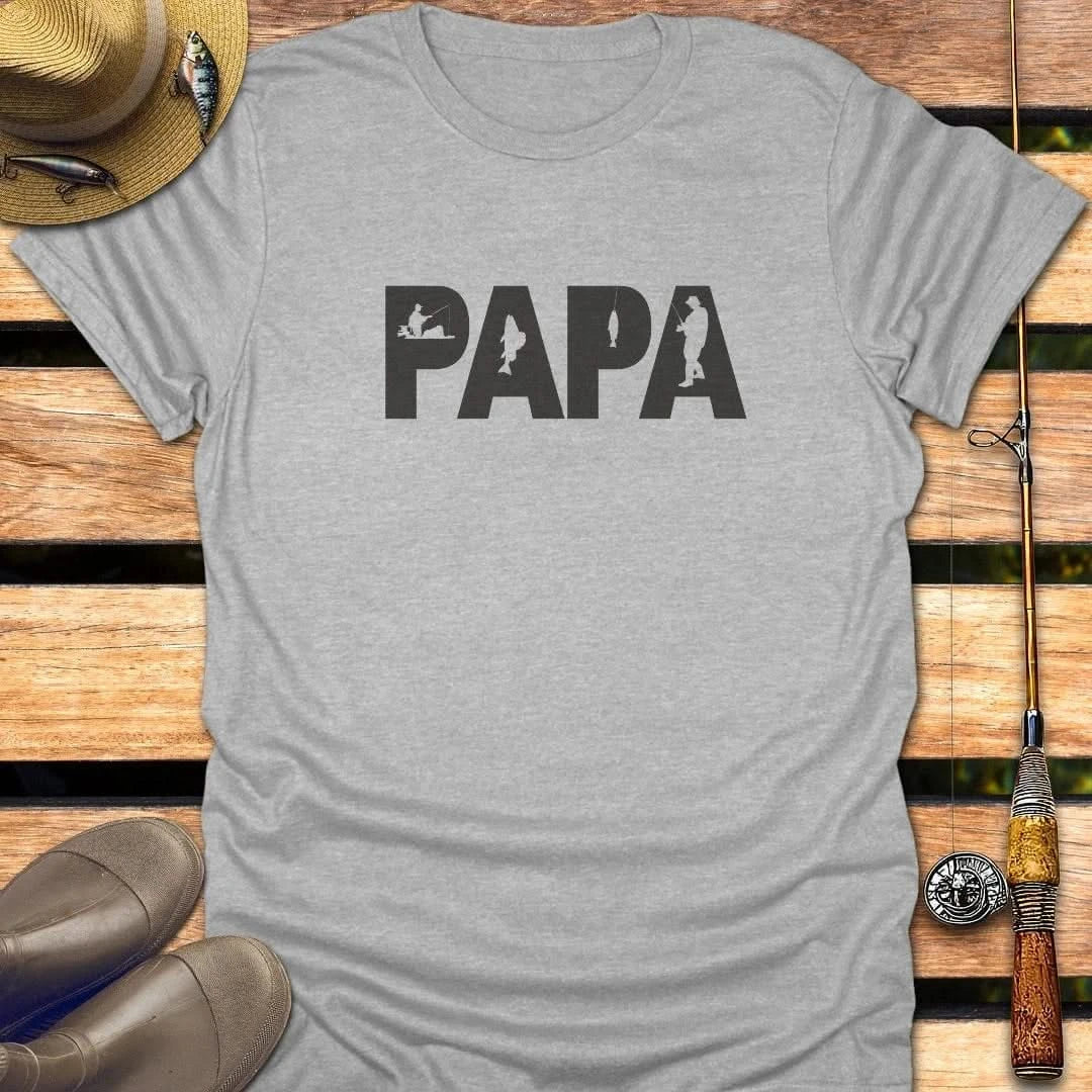 PAPA T-Shirt FISHING T-Shirt Sport Grey / S