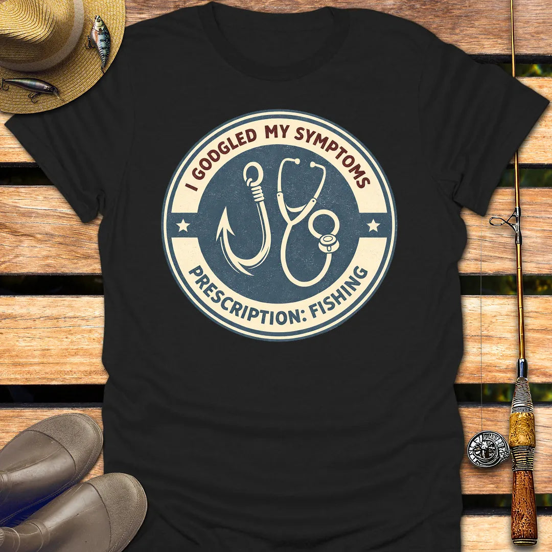 PRESCRIPTION IS FISHING T-Shirt FISHING T-Shirt Black / S