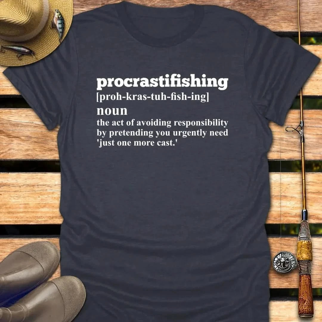 PROCRASTIFISHING T-Shirt FISHING T-Shirt Heather Navy / S