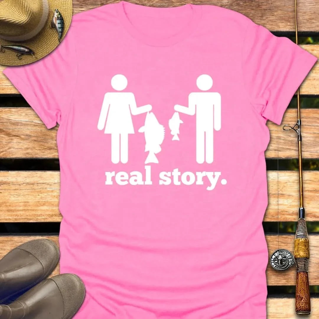 REAL STORY T-Shirt FISHING T-Shirt Azalea / S