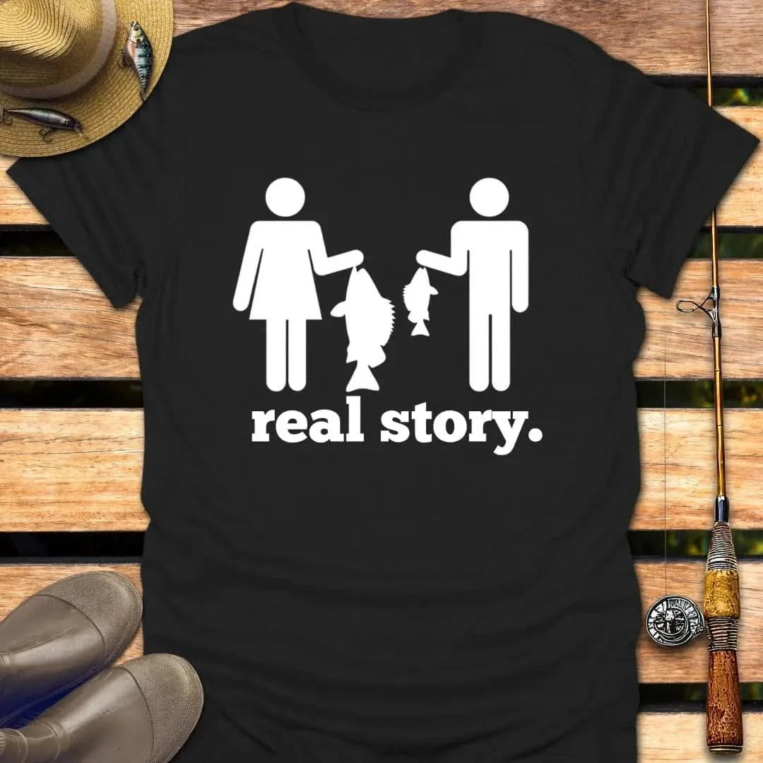 REAL STORY T-Shirt FISHING T-Shirt Black / S