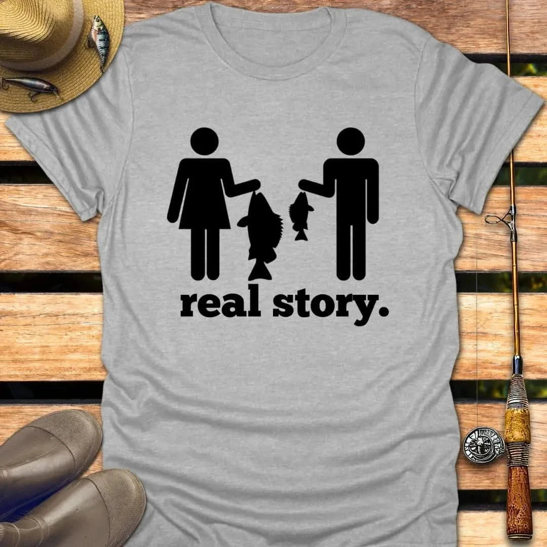 REAL STORY T-Shirt FISHING T-Shirt Sport Grey / S