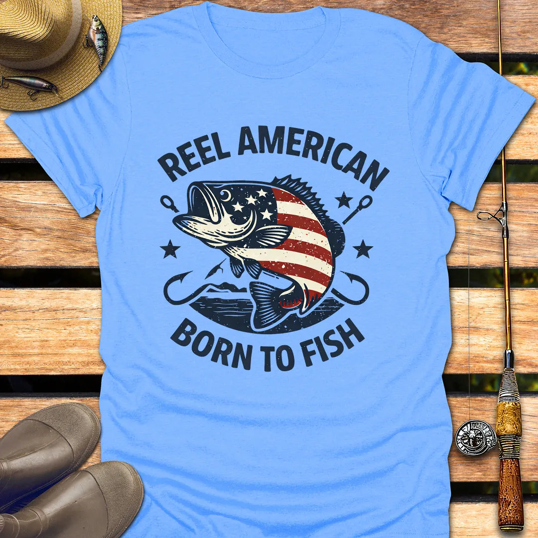 REEL AMERICAN T-Shirt FISHING T-Shirt Carolina Blue / S