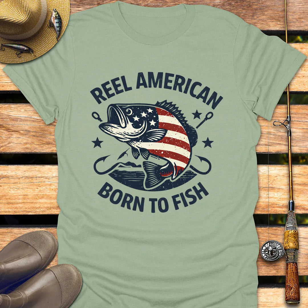 REEL AMERICAN T-Shirt FISHING T-Shirt Sage / S
