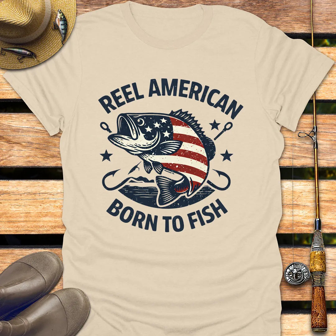 REEL AMERICAN T-Shirt FISHING T-Shirt Sand / S
