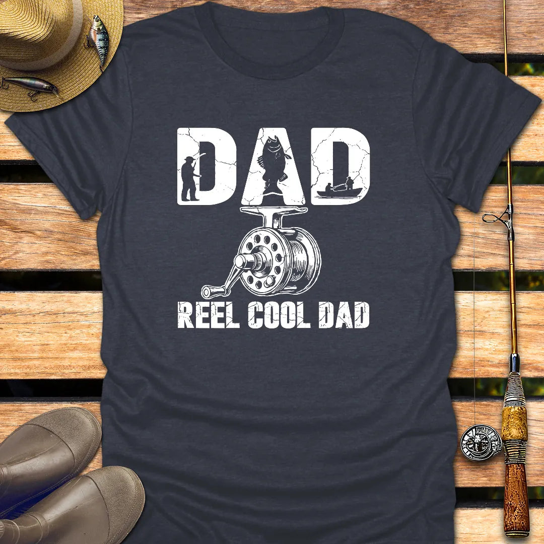 REEL DAD T-Shirt FISHING T-Shirt Heather Navy / S