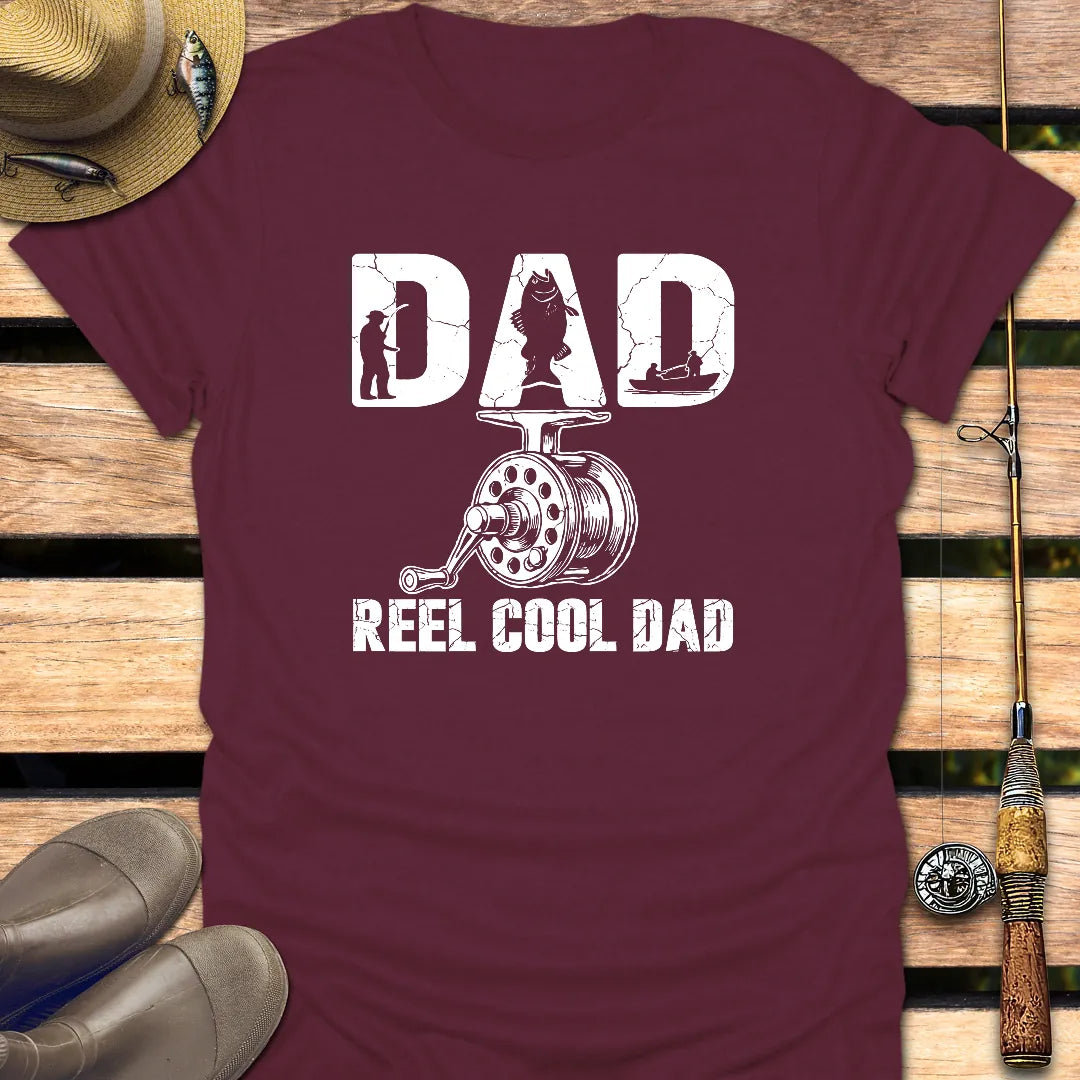 REEL DAD T-Shirt FISHING T-Shirt Maroon / S