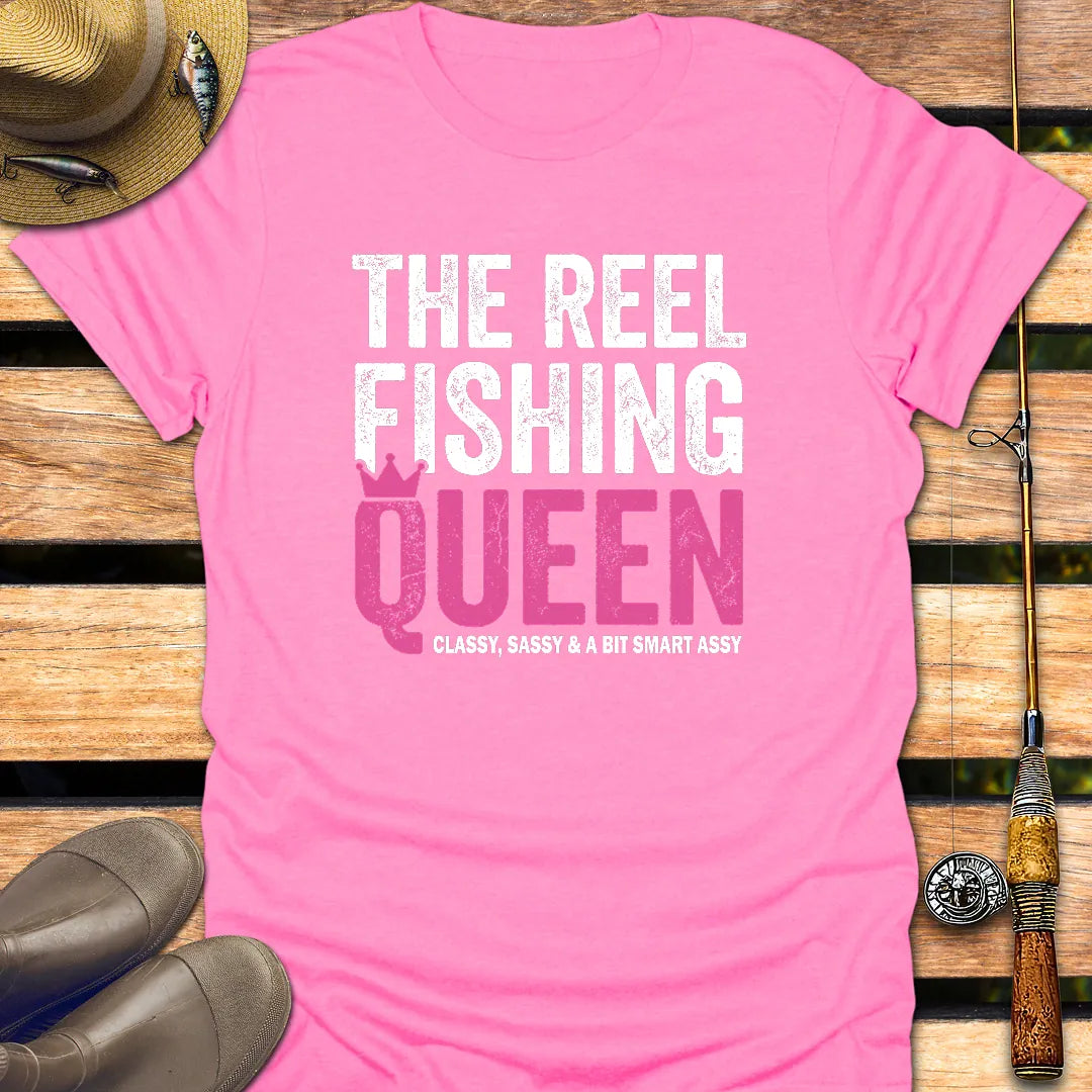REEL FISHING QUEEN T-Shirt FISHING T-Shirt Azalea / S