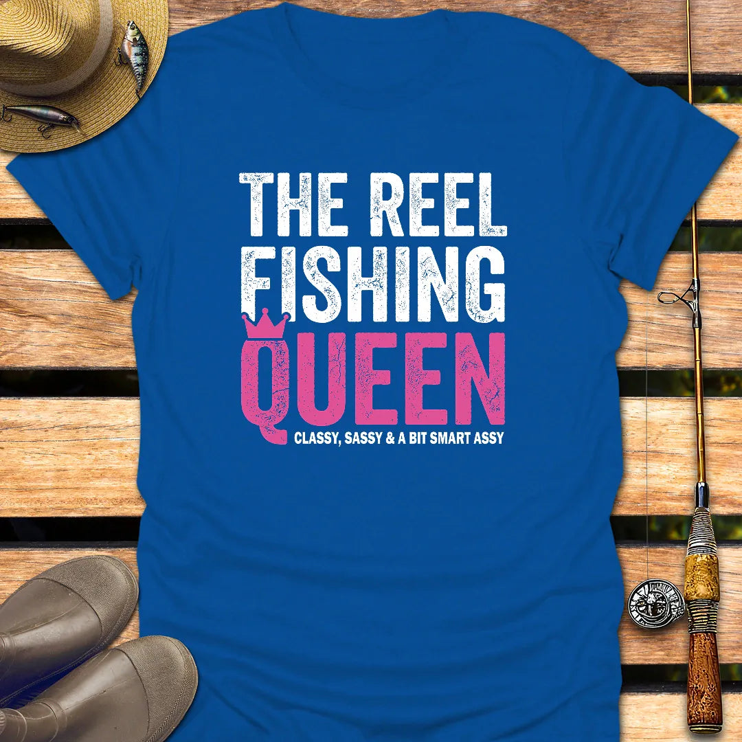 REEL FISHING QUEEN T-Shirt FISHING T-Shirt Royal / S