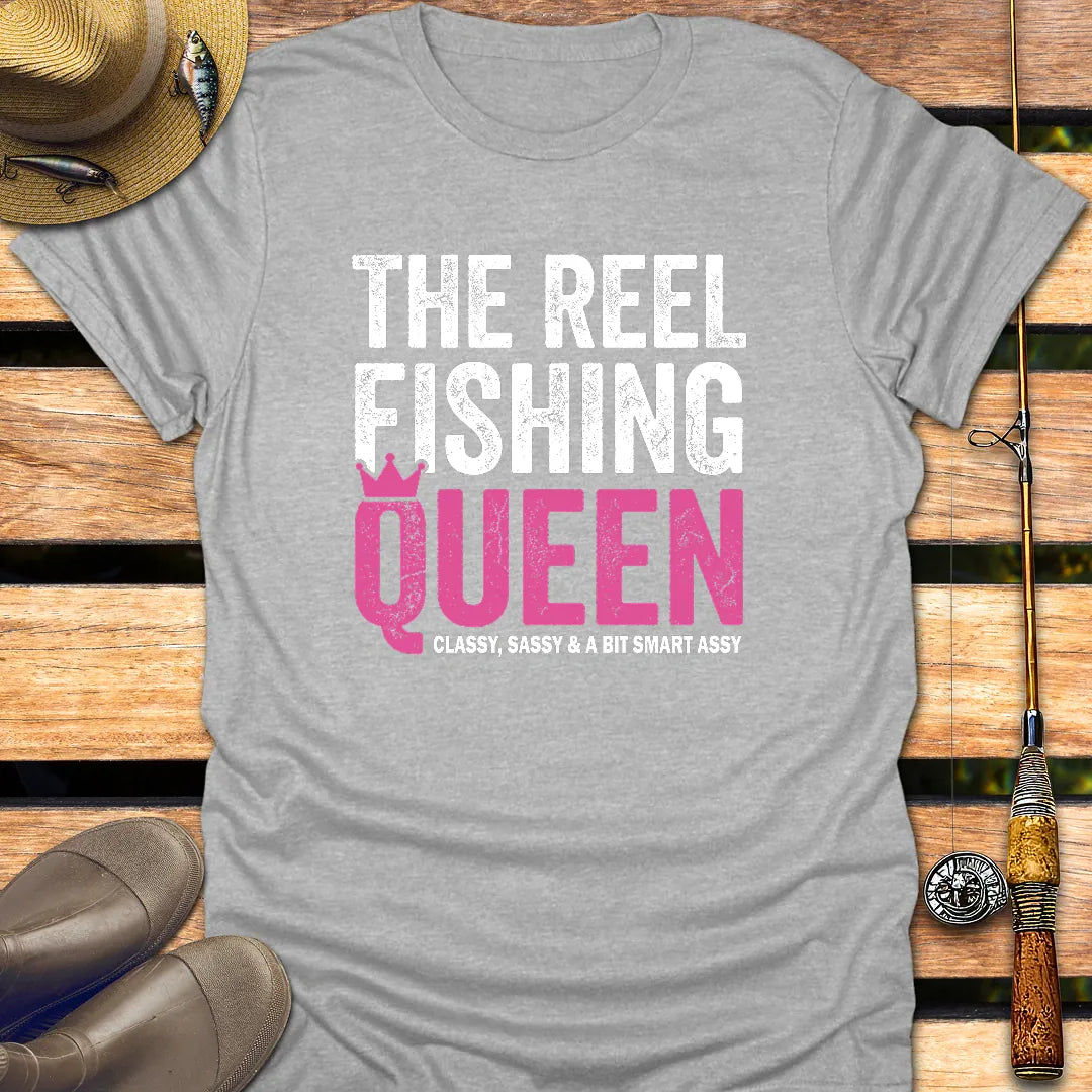 REEL FISHING QUEEN T-Shirt FISHING T-Shirt Sport Grey / S