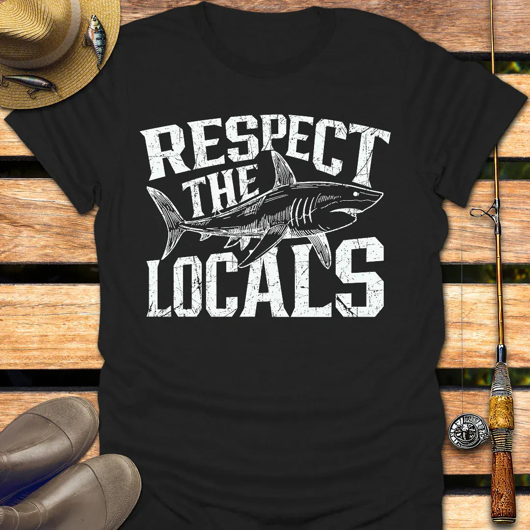RESPECT THE LOCALS T-Shirt FISHING T-Shirt Black / S