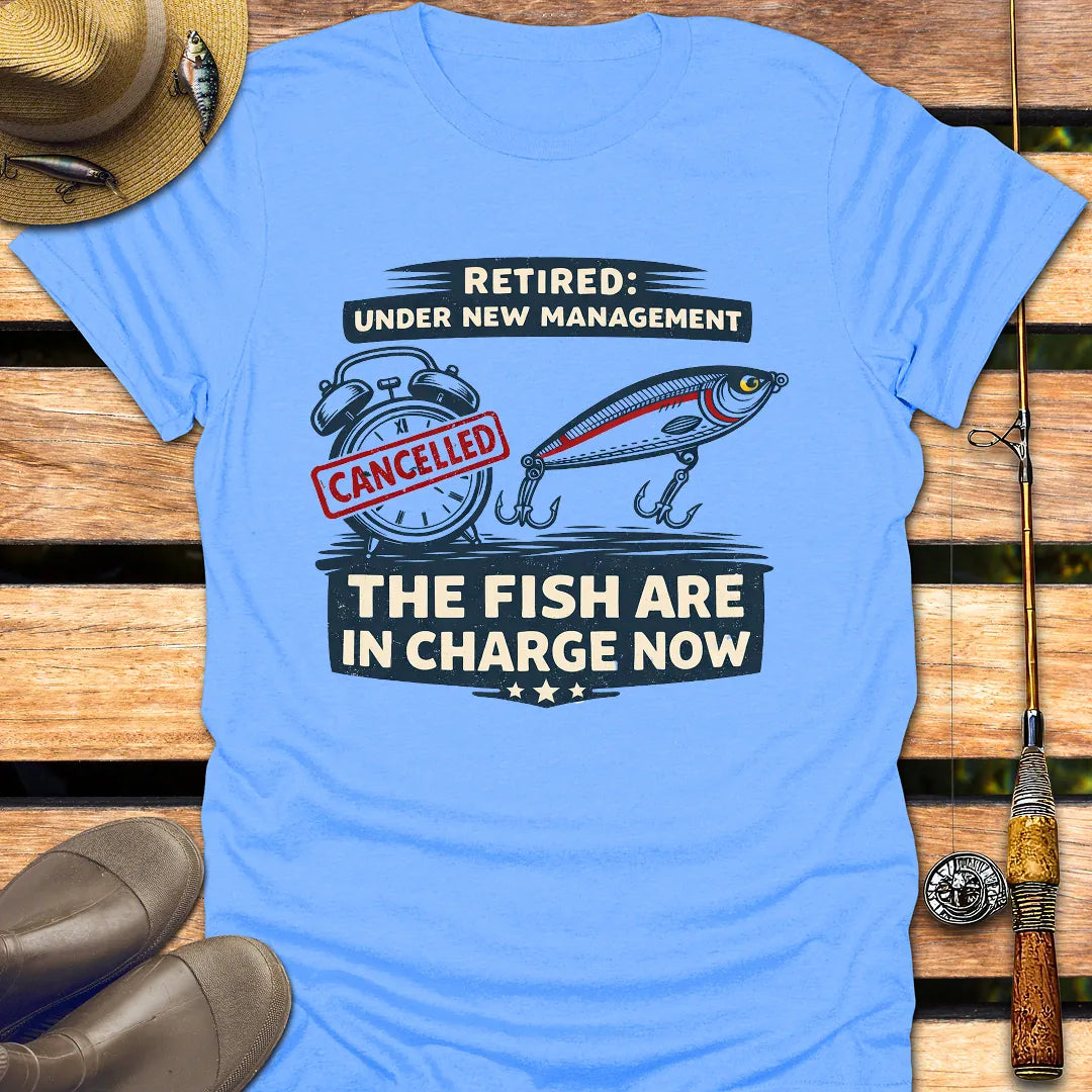 RETIRED T-Shirt FISHING T-Shirt Carolina Blue / S